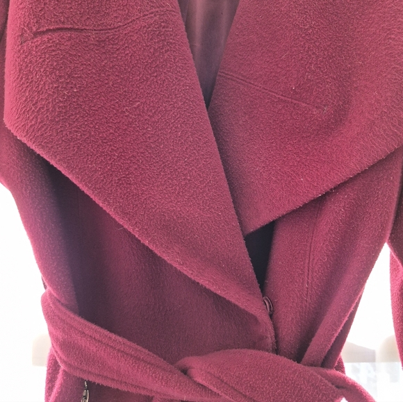 Burgundy Pea Coat - Picture 5 of 6